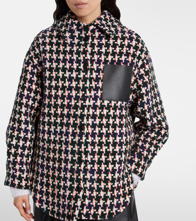 Loewe Loewe Leather-trimmed overshirt