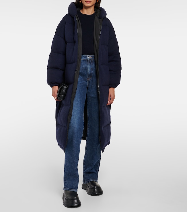 Yves Salomon Wool and cashmere down coat