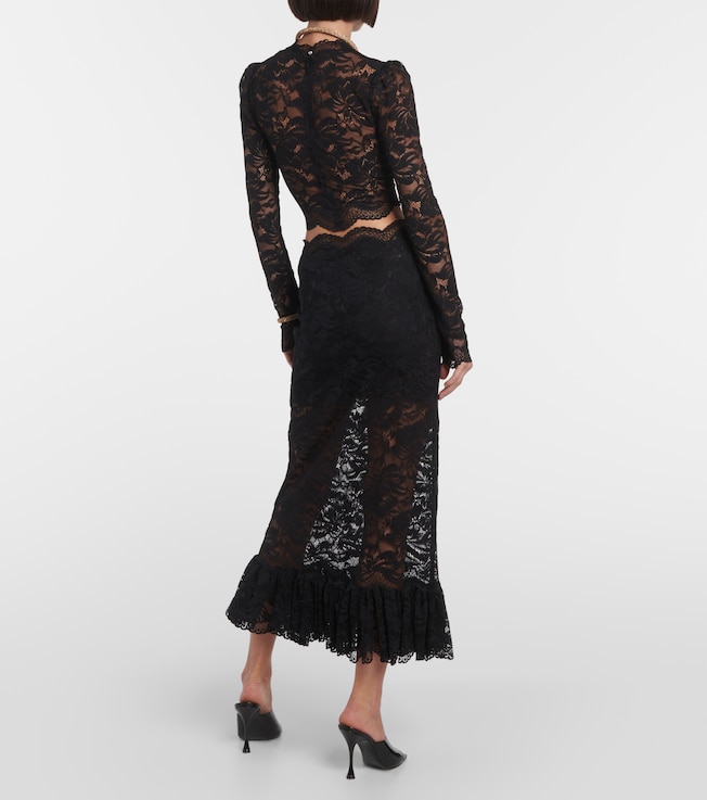 Rabanne Rabanne Lace midi skirt