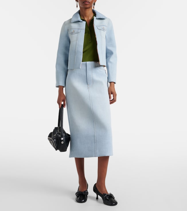 Acne Studios Denim midi skirt