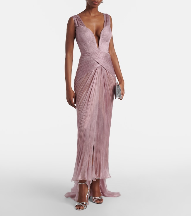 Maria Lucia Hohan Corinna pleated silk gown