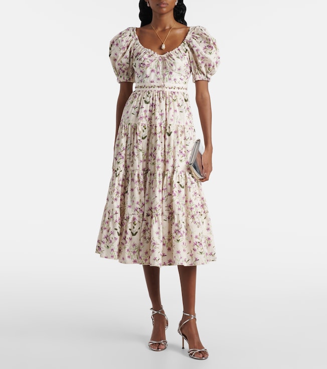 Agua by Agua Bendita Palmera tiered cotton maxi dress
