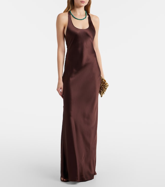 Staud Juanita satin gown