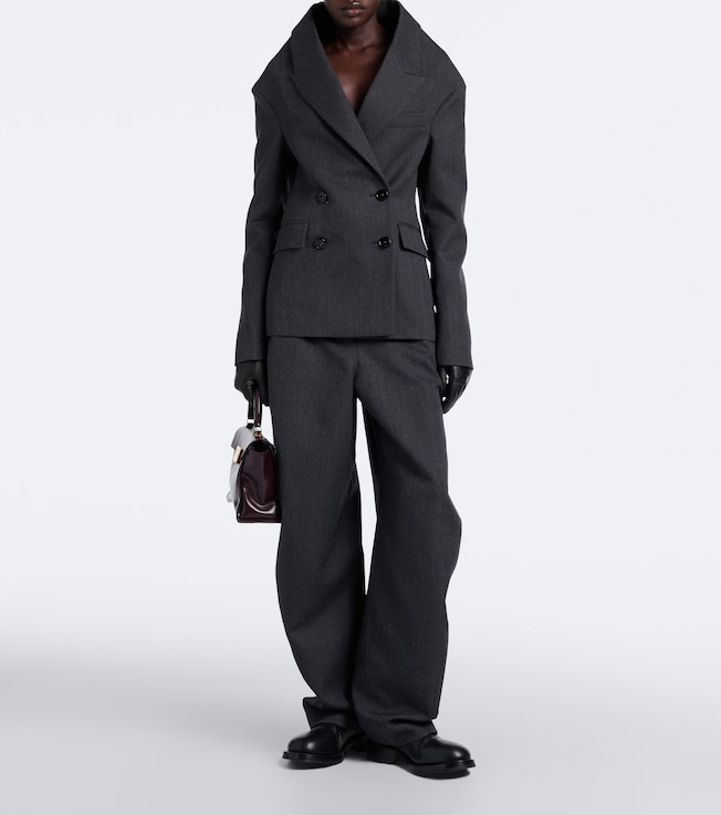Balenciaga Wool barrel-leg pants