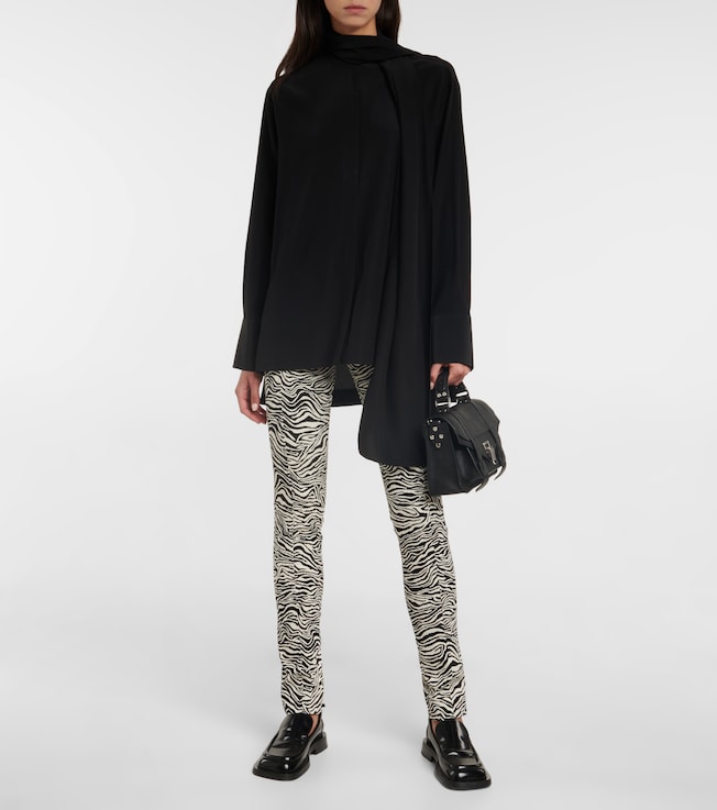 Proenza Schouler Zebra jacquard skinny pants
