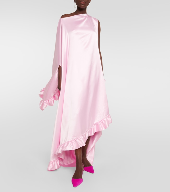 Acne Studios Ruffled one-shoulder satin dress