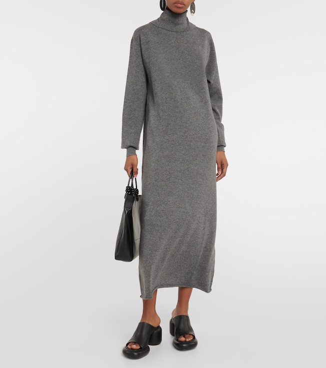 Jil Sander Cashmere turtleneck midi dress