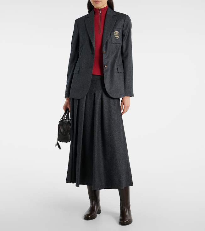 Brunello Cucinelli Wool midi skirt