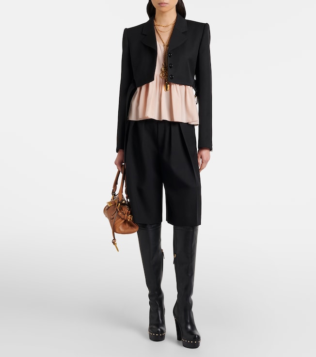 Chloé Cropped virgin wool blazer