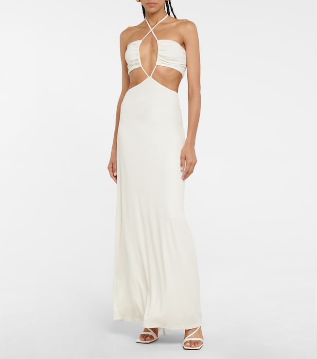 ZEYNEP ARCAY Cutout jersey maxi dress