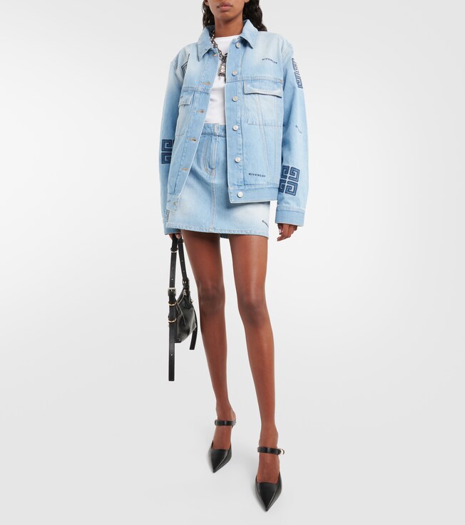 Bestickter Jeansrock 4G | Givenchy