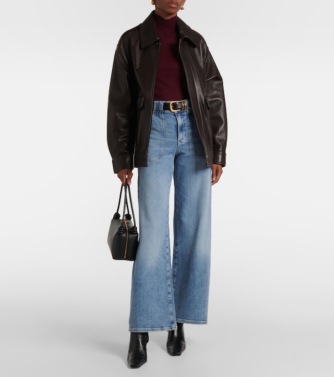 FRAME Modern Pocket high-rise wide-leg jeans