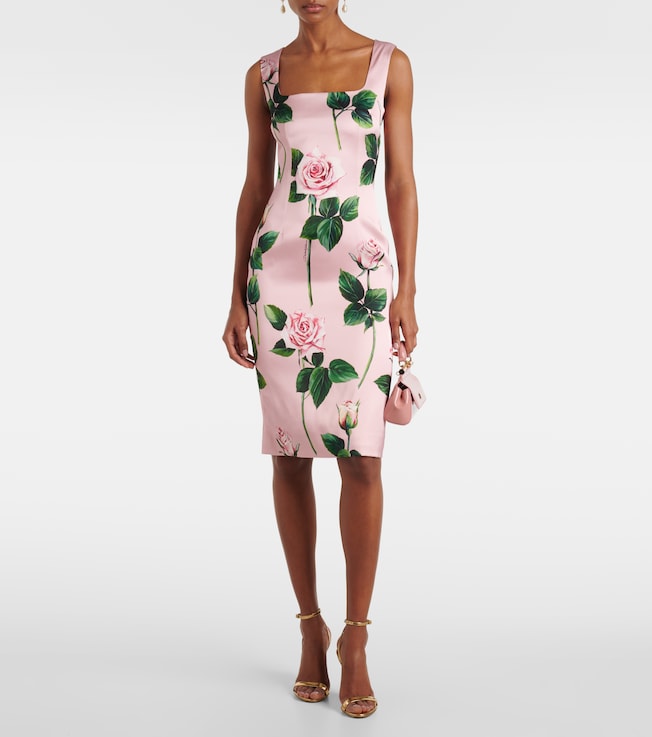 Dolce&Gabbana Floral satin cocktail dress