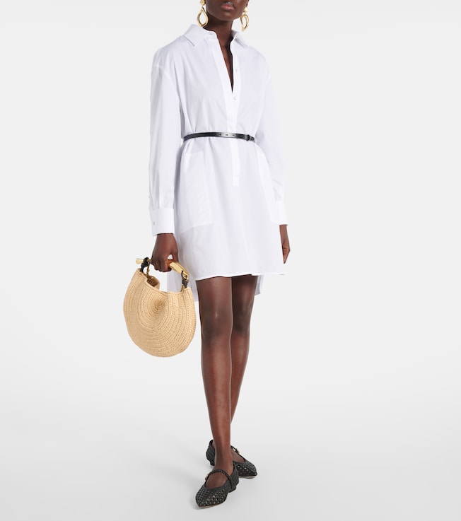 Max Mara Belted cotton poplin shirt dress
