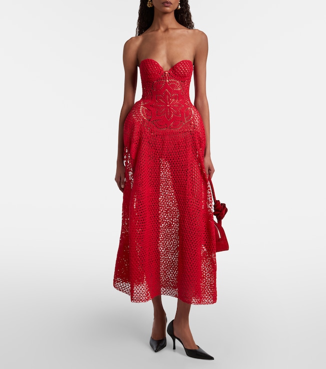 Magda Butrym Crochet cotton corset dress