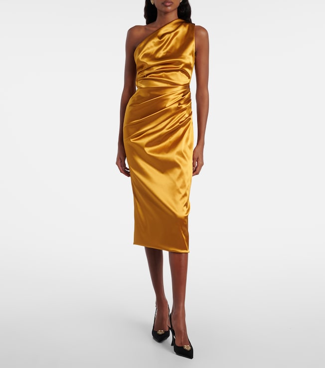 Dolce&Gabbana Gathered satin cocktail dress