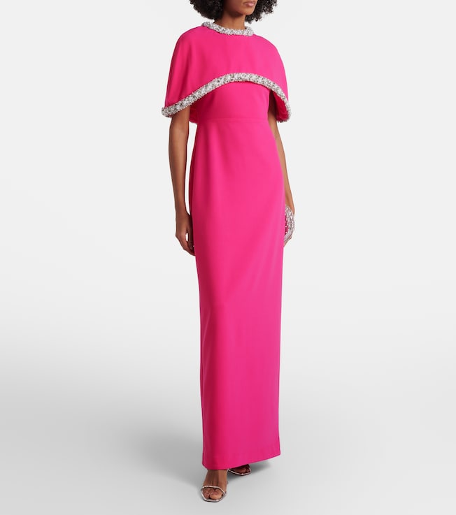 SIMKHAI Briella embellished crêpe gown