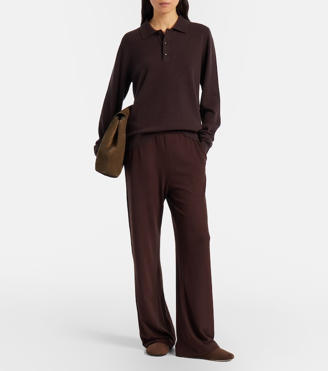 LESET Lauren jersey wide-leg pants