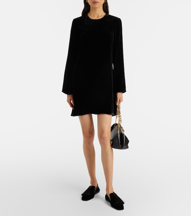 Asceno Larissa velvet minidress