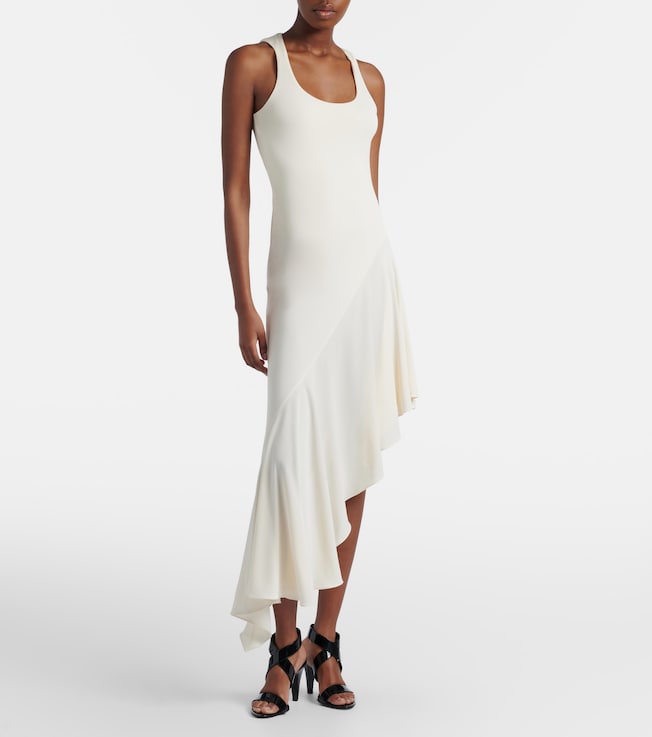 Alaïa Asymmetric jersey midi dress