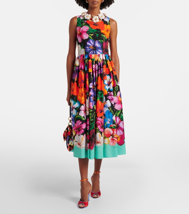 Dolce&Gabbana Floral cotton midi dress