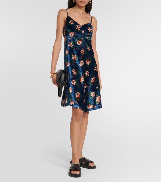Kenzo Floral velvet minidress