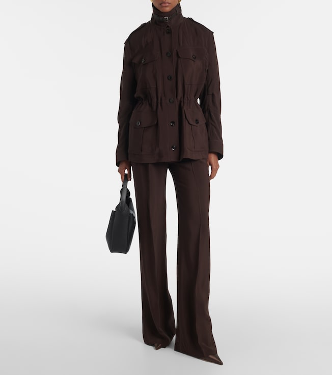 Tom Ford Leather-trimmed field jacket