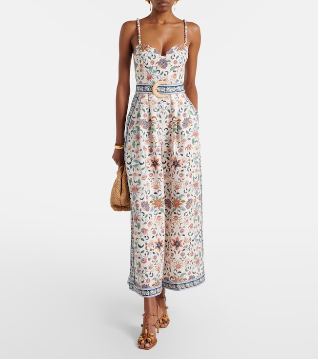 FARM Rio Delhi floral linen jumpsuit