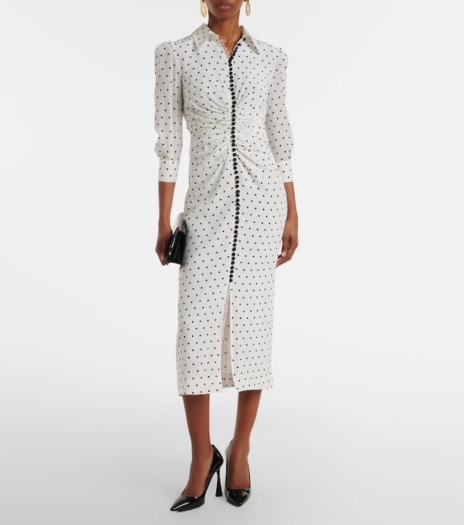 Carolina Herrera Polka-dot silk crêpe de chine shirt dress