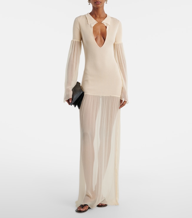 Aya Muse Calla cutout ribbed maxi dress