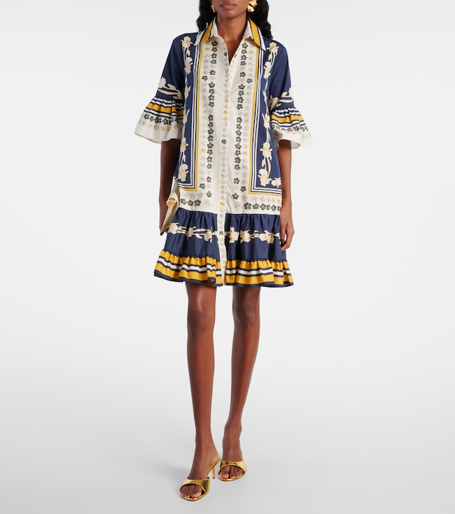 La DoubleJ Choux printed cotton poplin shirt dress