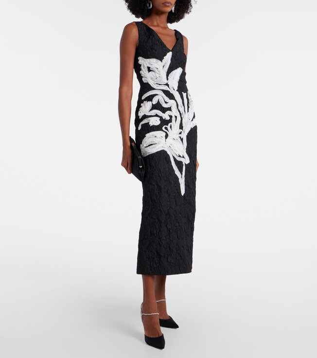 Erdem Floral jacquard midi dress