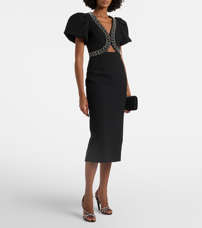 Rebecca Vallance Nyx cutout embellished cocktail dress