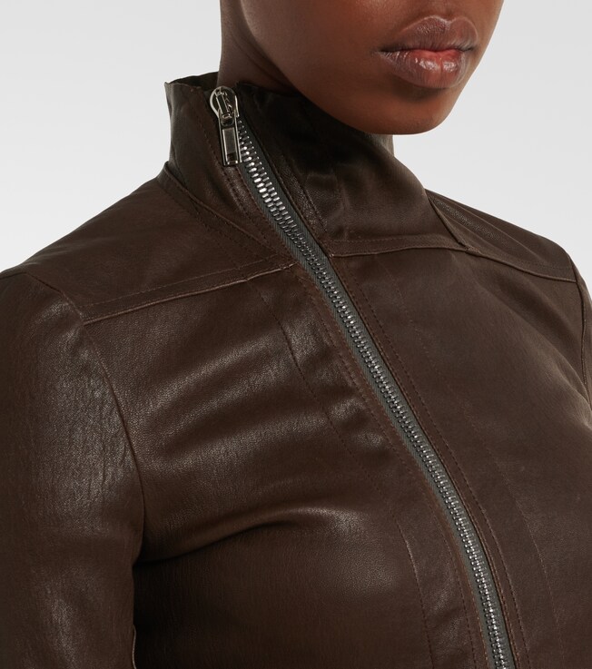 Rick Owens Rick Owens Gary leather and cotton-blend jacket