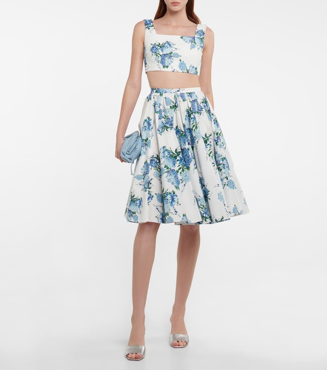 Emilia Wickstead Jeanie floral cotton crop top