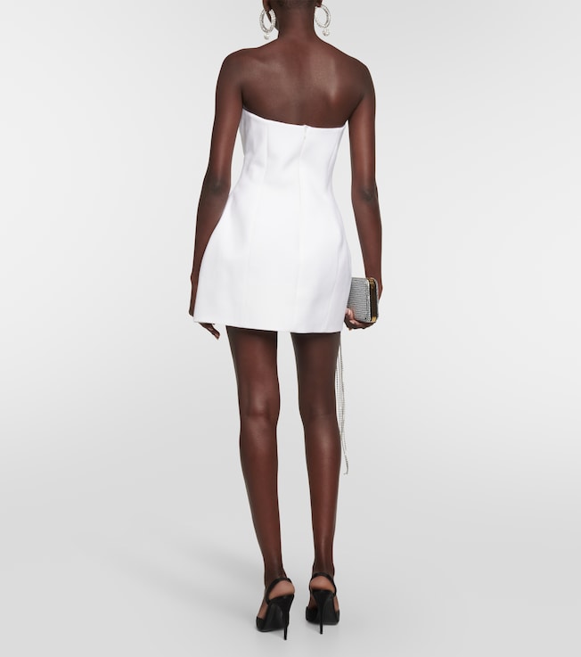 Magda Butrym Magda Butrym Floral-appliqué wool bustier dress