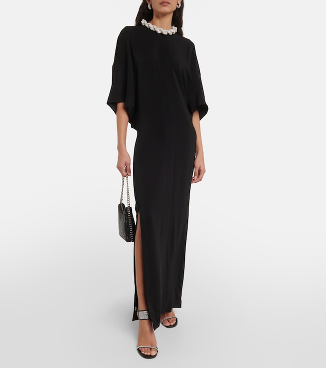 Stella McCartney Crystal-braided maxi dress
