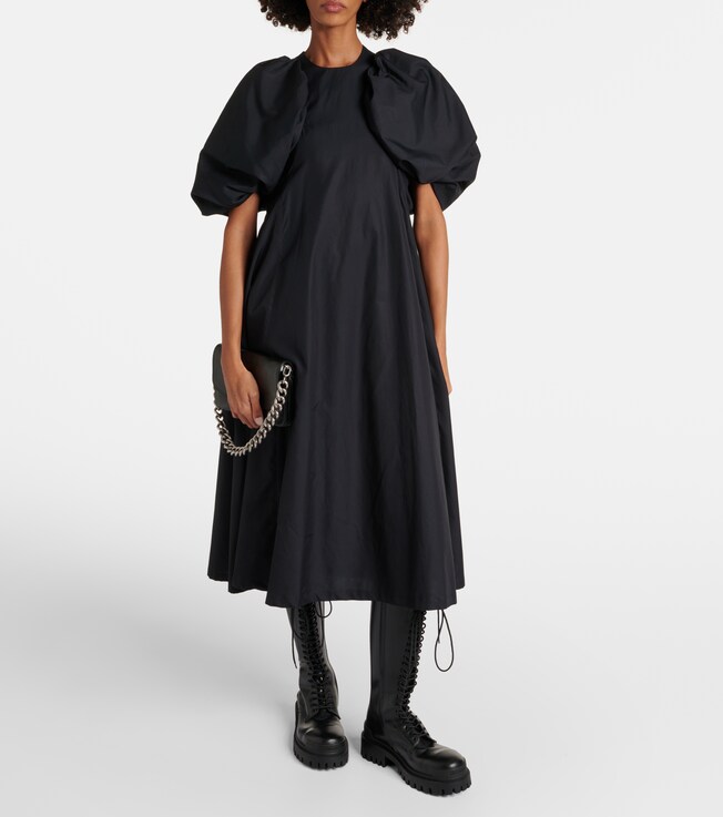 Noir Kei Ninomiya Puff-sleeve cotton poplin maxi dress
