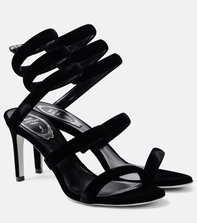 RENÉ CAOVILLA Cleo 80 velvet sandals