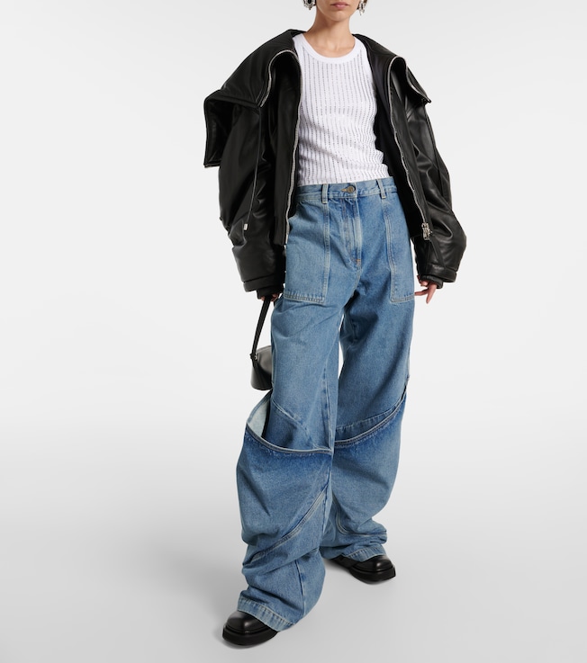 THE ATTICO Low-rise wide-leg jeans