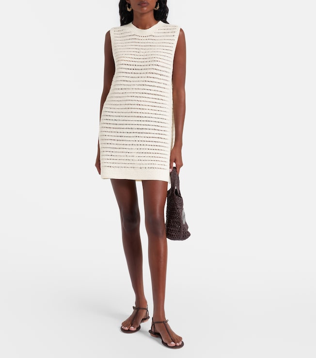 LESET Lucy crochet cotton minidress