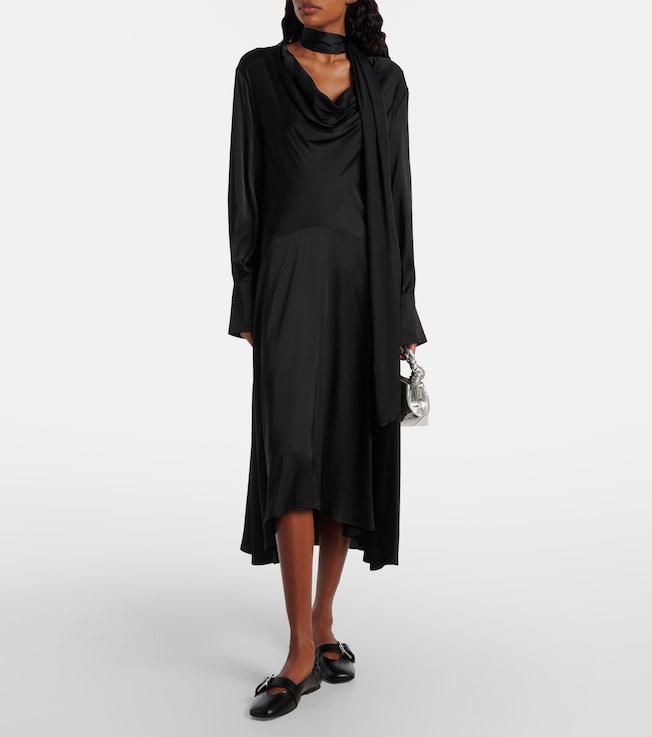 GANNI Asymmetric midi dress