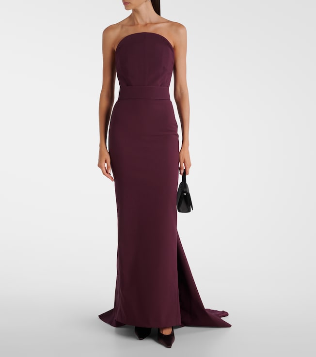 Solace London Citra strapless gown