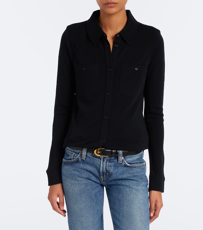 Nili Lotan Ibra wool shirt