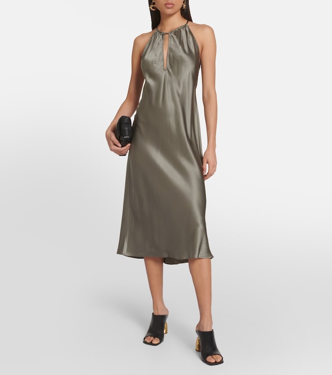 Nili Lotan Eglantine halterneck silk midi dress