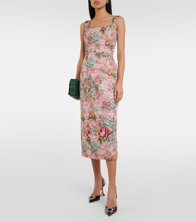 Markarian Floral bustier midi dress
