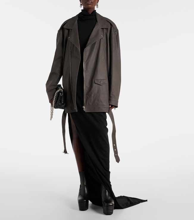 Rick Owens Oversized leather jacket