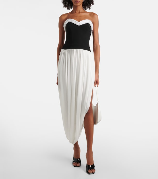 SIMKHAI Augusta embellished bustier dress