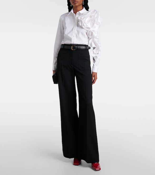 Carolina Herrera Rosette cotton shirt
