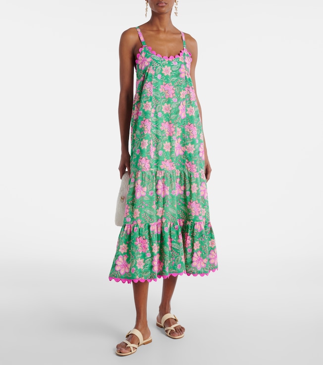 Juliet Dunn Printed cotton maxi dress